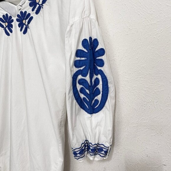 MADEWELL Embroidered Blanca Dress Size XS Short Shift Summer Vacation Date Boho - Picture 5 of 13